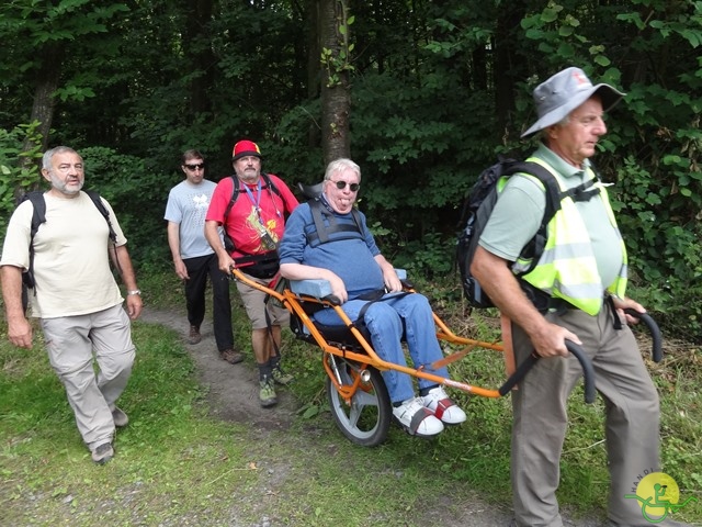 randonnée sportive avec joëlettes, Havré, 2014