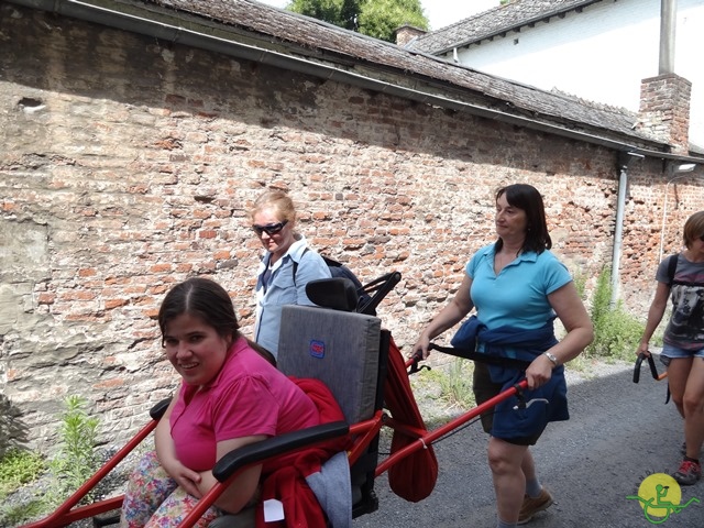 randonnée sportive avec joëlettes, Havré, 2014