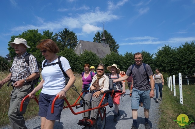 randonnée sportive avec joëlettes, Havré, 2014