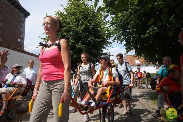 randonnée sportive avec joëlettes, Havré, 2014