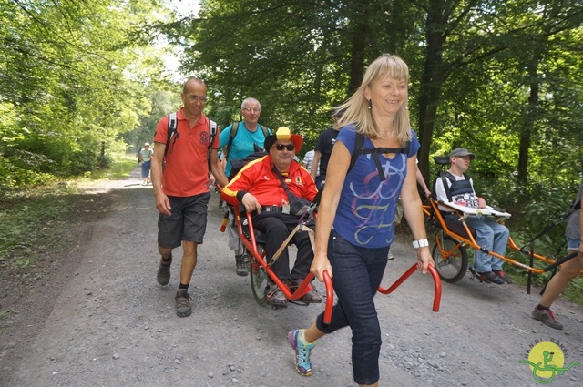 randonnée sportive avec joëlettes, Havré, 2014