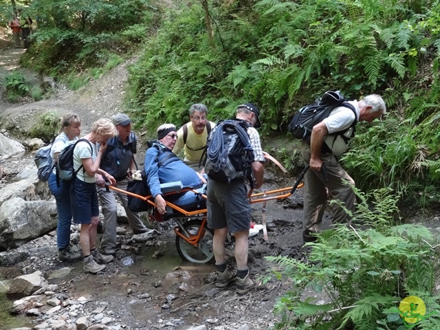 randonnée sportive avec joëlettes, le Ninglinspo, 2014