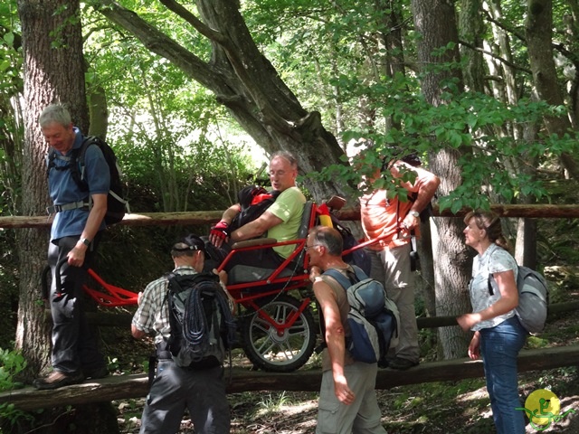 randonnée sportive avec joëlettes, le Ninglinspo, 2014