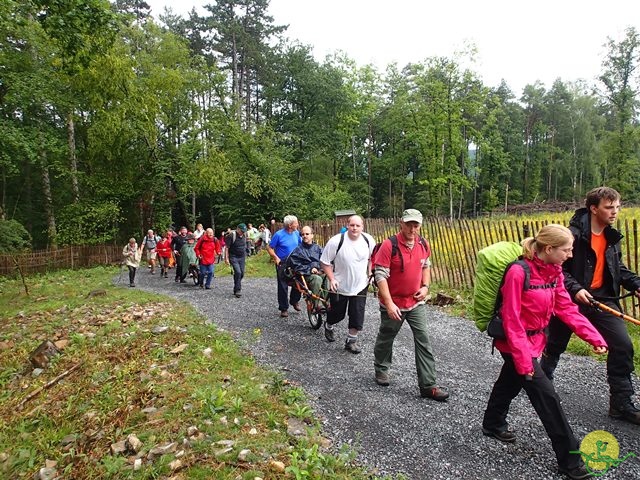 randonnée sportive avec joëlettes, Han, 2014