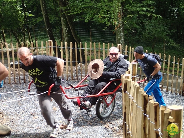 randonnée sportive avec joëlettes, Han, 2014