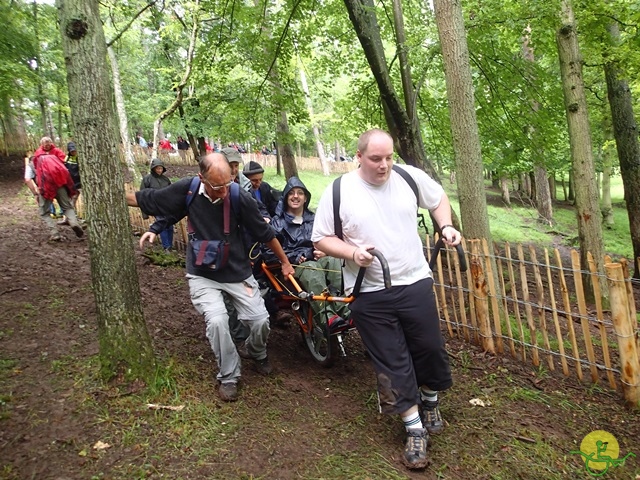 randonnée sportive avec joëlettes, Han, 2014