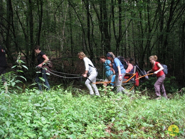 randonnée sportive avec joëlettes, Habay, 2014