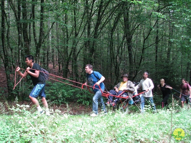 randonnée sportive avec joëlettes, Habay, 2014