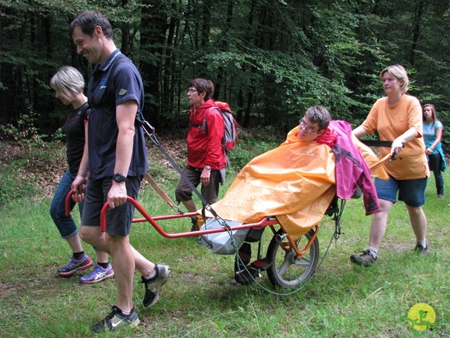 randonnée sportive avec joëlettes, Habay, 2014