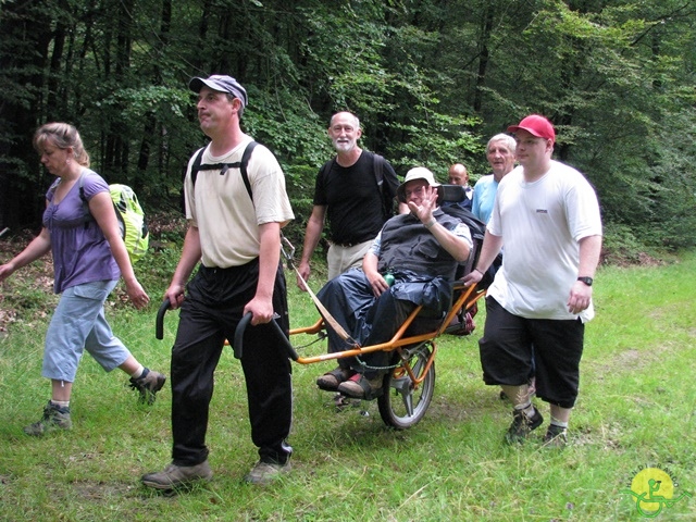 randonnée sportive avec joëlettes, Habay, 2014