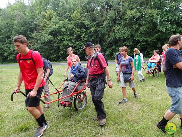 randonnée sportive avec joëlettes, Habay, 2014