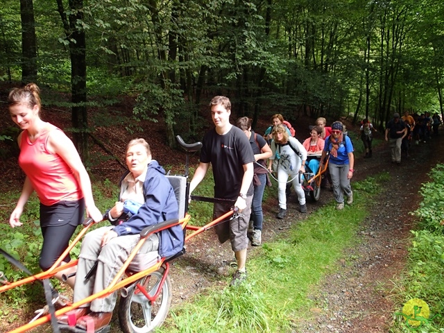 randonnée sportive avec joëlettes, Habay, 2014