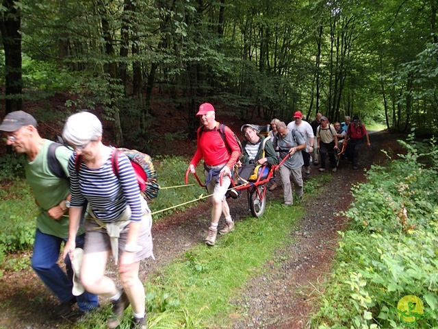 randonnée sportive avec joëlettes, Habay, 2014