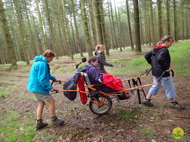 randonnée sportive avec joëlettes, Habay, 2014