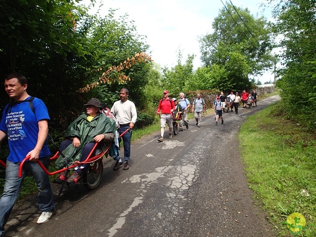 randonnée sportive avec joëlettes, Habay, 2014