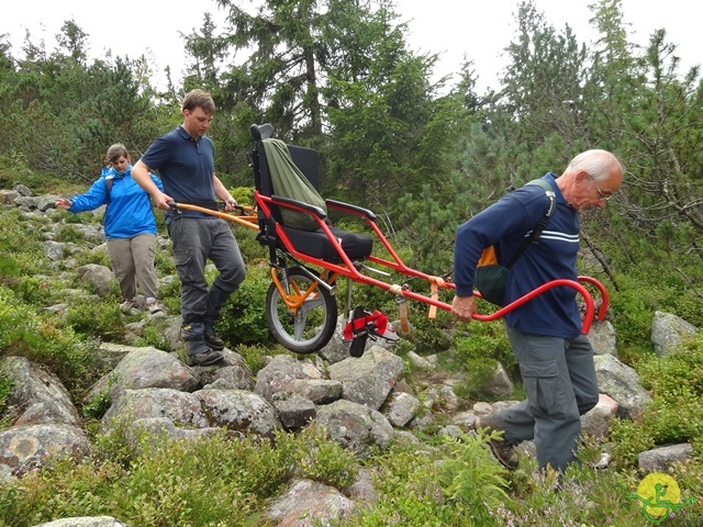 Randonnée avec joëlettes, Vosges, 2014