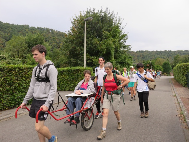 Randonnée joëlettes à Anseremme