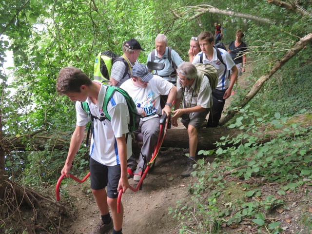 Randonnée joëlettes à Anseremme