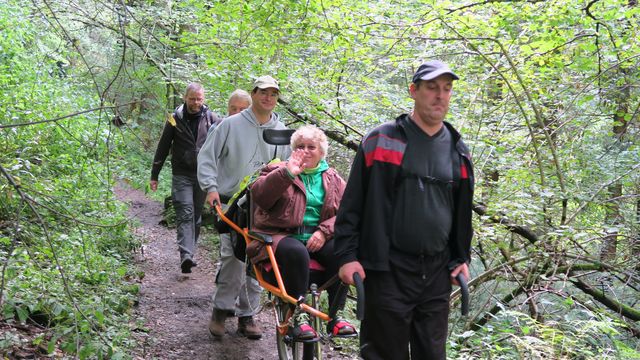 Randonnée joëlettes à Robertville