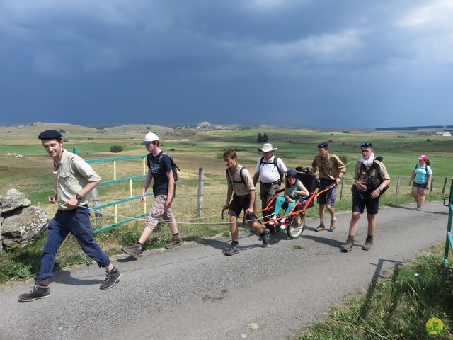 Randonnée joëlettes à Laguiole