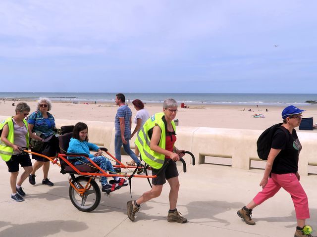 Randonnée joëlettes à Westende