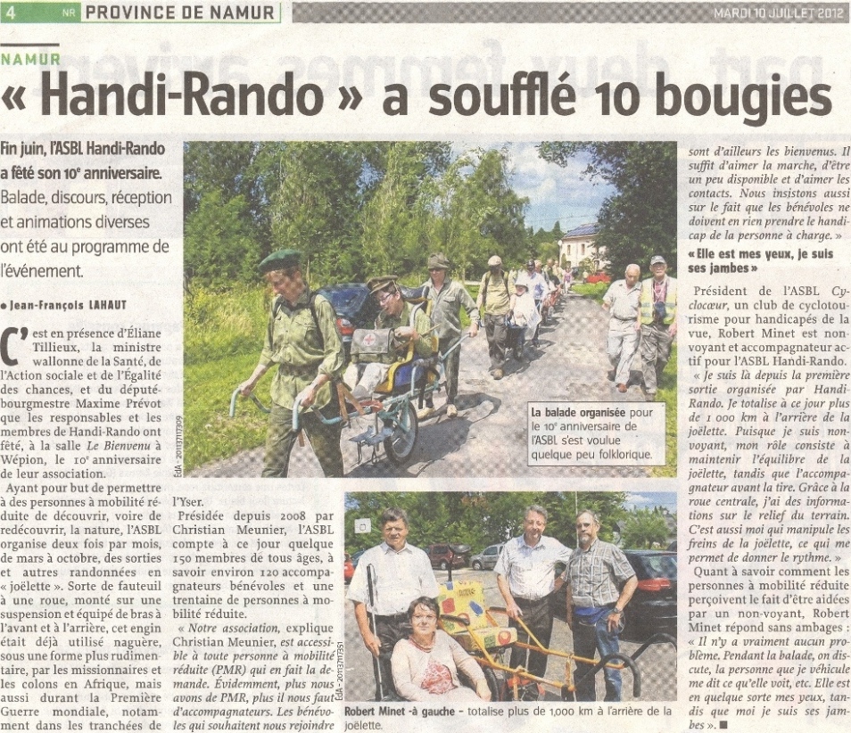 L'Avenir, 10 juillet 2012